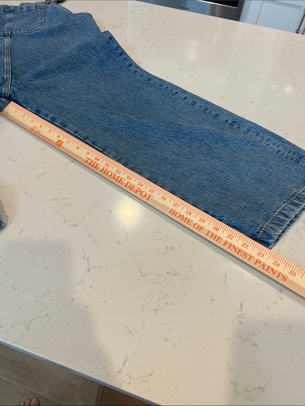 ZARA Light Blue Denim Overalls with Contrast Stitching - Picture 4 of 6